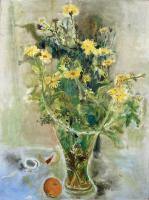 Flowers and Painter
